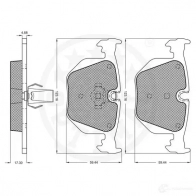 Тормозные колодки дисковые, комплект OPTIMAL 1271485 QQJ4G1X 2316 9 10126 - Изображение 2