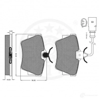 Тормозные колодки дисковые, комплект OPTIMAL T6GGEB 7 4031185137355 1271669 10338 - Изображение 3