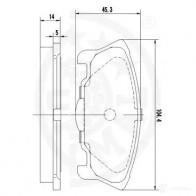 Тормозные колодки дисковые, комплект OPTIMAL 1271581 10216 TWN9L8 2 3783 - Изображение 3