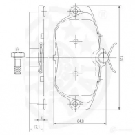 Тормозные колодки дисковые, комплект OPTIMAL 4031185137768 9736 1274468 0 T9F4 - Изображение 3