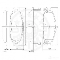 Тормозные колодки дисковые, комплект OPTIMAL ND 9L3 4031185997584 12266 1271969 - Изображение 3