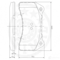 Тормозные колодки дисковые, комплект OPTIMAL 1272210 XQJ 7WZ 12520 4031185371292 - Изображение 3