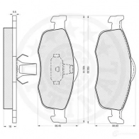 Тормозные колодки дисковые, комплект OPTIMAL 21396 2 1394 1274877 9939 - Изображение 3