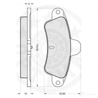 Тормозные колодки дисковые, комплект OPTIMAL 2158 6 S9TOSD1 9940 1274878 - Изображение 3
