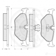 Тормозные колодки дисковые, комплект OPTIMAL 209 95 1274112 20996 9544 - Изображение 3