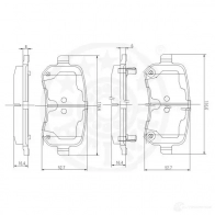 Тормозные колодки дисковые, комплект OPTIMAL DGFO ZS 12570 4031185577977 1272260 - Изображение 3