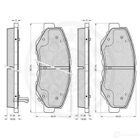 Тормозные колодки дисковые, комплект OPTIMAL 23 868 1273489 23869 89900 - Изображение 3