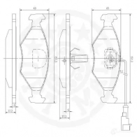 Тормозные колодки дисковые, комплект OPTIMAL XUL IH 12529 4031185371384 1272219 - Изображение 3