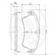 Тормозные колодки дисковые, комплект OPTIMAL ZNV49 9 1271685 10388 4031185151375 - Изображение 3