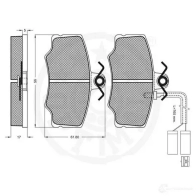 Тормозные колодки дисковые, комплект OPTIMAL CS 9DN 12055 1271768 4031185012102 - Изображение 3