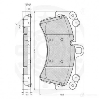 Тормозные колодки дисковые, комплект OPTIMAL HWBTH 2 3693 1271889 12176 - Изображение 3