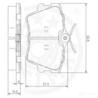 Тормозные колодки дисковые, комплект OPTIMAL 1271624 10277 ZTDV SZ 4031185137348 - Изображение 3