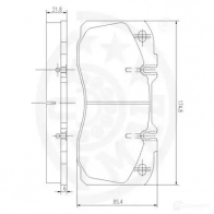 Тормозные колодки дисковые, комплект OPTIMAL VB 35D5 12475 1272166 4031185370844 - Изображение 3