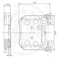 Тормозные колодки дисковые, комплект OPTIMAL EB6A R2 4031185370905 12481 1272172 - Изображение 3