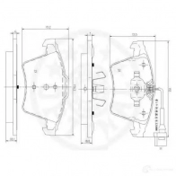 Тормозные колодки, комплект OPTIMAL G RIUI9 12533 1272223 4031185371421 - Изображение 3