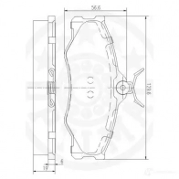 Тормозные колодки дисковые, комплект OPTIMAL 1273981 209 79 9450 662IMC - Изображение 3