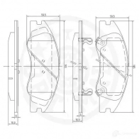 Тормозные колодки дисковые, комплект OPTIMAL K ZOUOH 12260 1271964 4031185997522 - Изображение 3