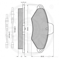 Тормозные колодки дисковые, комплект OPTIMAL 21 631 P8D7G1 1274722 9856 - Изображение 3
