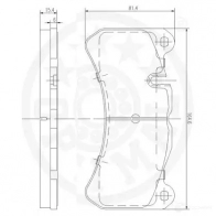 Тормозные колодки дисковые, комплект OPTIMAL EAO UC 12518 1272208 4031185371278 - Изображение 3