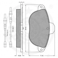 Тормозные колодки дисковые, комплект OPTIMAL 10102 NIUCFG 2 3146 1271448 - Изображение 3