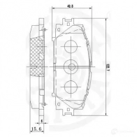Тормозные колодки дисковые, комплект OPTIMAL 1272094 4031185329798 UEMWL HI 12403 - Изображение 3