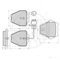 Тормозные колодки дисковые, комплект OPTIMAL 23280 10483 2311 9 1271707 - Изображение 3