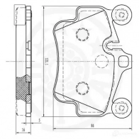 Тормозные колодки дисковые, комплект OPTIMAL 12349 RTE WH 4031185271615 1272041 - Изображение 3