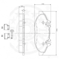 Тормозные колодки дисковые, комплект OPTIMAL N3AXLGH 2 4007 12341 1272033 - Изображение 3