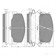 Тормозные колодки дисковые, комплект OPTIMAL 7 NM05 9351 1273833 4031185144001 - Изображение 3