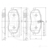 Тормозные колодки, комплект OPTIMAL Ford Transit 7 (FM) Грузовик 2.2 TDCi 125 л.с. 2011 – 2014 2448 5 12338 32BY835