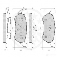 Тормозные колодки дисковые, комплект OPTIMAL H XSXW 1271866 12153 4031185002356 - Изображение 3