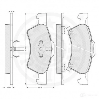 Тормозные колодки дисковые, комплект OPTIMAL 4031185002202 1271851 12137 W K1NAE - Изображение 3