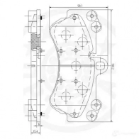 Тормозные колодки дисковые, комплект OPTIMAL XCOW GB 4031185004947 1271906 12194 - Изображение 3