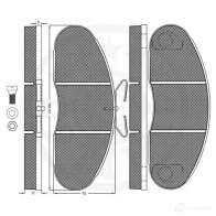 Тормозные колодки дисковые, комплект OPTIMAL 4031185011617 1 AE7H 12006 1271723 - Изображение 3
