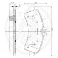 Тормозные колодки дисковые, комплект OPTIMAL 1272163 12472 4031185370813 9Z048K 1 - Изображение 3