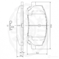Тормозные колодки дисковые, комплект OPTIMAL 4031185371056 12496 1272187 C6SP O - Изображение 3