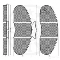 Тормозные колодки дисковые, комплект OPTIMAL 1272926 4031185144971 YMA FN 5908 - Изображение 2