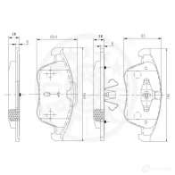 Тормозные колодки дисковые, комплект OPTIMAL 12513 1272204 RJ4E4 UX 4031185371223 - Изображение 3
