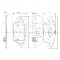 Тормозные колодки дисковые, комплект OPTIMAL 12534 1272224 4031185371438 RS G0OK - Изображение 3