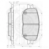 Тормозные колодки дисковые, комплект OPTIMAL 1271957 12253 787W41 G 4031185997454 - Изображение 3