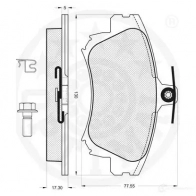 Тормозные колодки дисковые, комплект OPTIMAL 10335 L65MJ6E 1271667 21 983 - Изображение 3