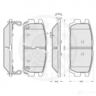 Тормозные колодки дисковые, комплект OPTIMAL TB6T2 L2 4031185003124 12190 1271902 - Изображение 2