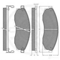 Тормозные колодки дисковые, комплект OPTIMAL WSHE 4 10083 1271428 4031185137454 - Изображение 3