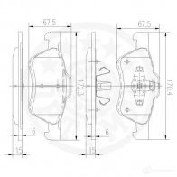 Тормозные колодки дисковые, комплект OPTIMAL 4031185371162 12507 ZEC WNC 1272198 - Изображение 3