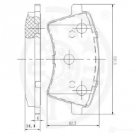 Тормозные колодки дисковые, комплект OPTIMAL 4031185370721 G2 J0IP 1272154 12463 - Изображение 3