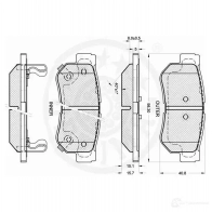 Тормозные колодки дисковые, комплект OPTIMAL 23544 1271971 2354 3 12268 - Изображение 3