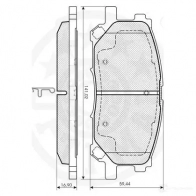 Тормозные колодки дисковые, комплект OPTIMAL BRT7B 12168 1271881 2 3734 - Изображение 3