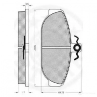 Тормозные колодки, комплект OPTIMAL GES1TE 1274504 9790 21 266 - Изображение 2