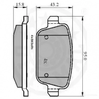 Тормозные колодки дисковые, комплект OPTIMAL 1272014 245 37 12322 EWU4N3G - Изображение 3