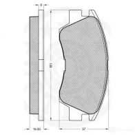 Тормозные колодки дисковые, комплект OPTIMAL 9581 1274139 213 75 87S3AS - Изображение 2